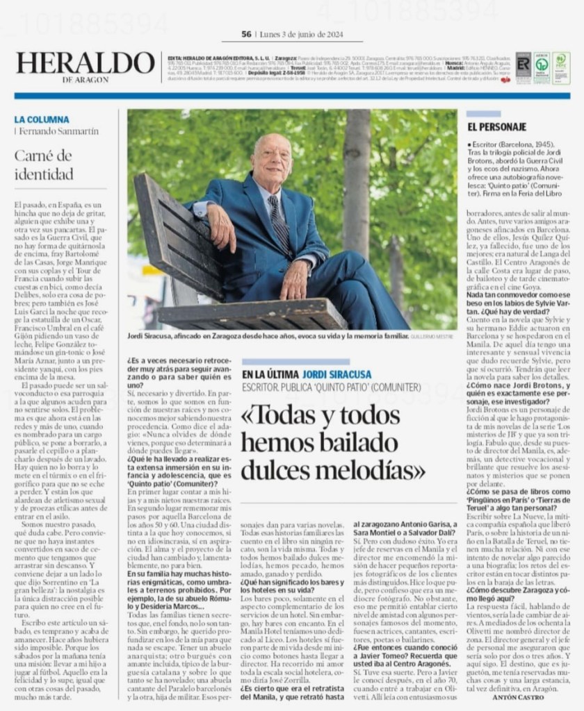 ENTREVISTA EN EL HERALDO DE ARAGON
